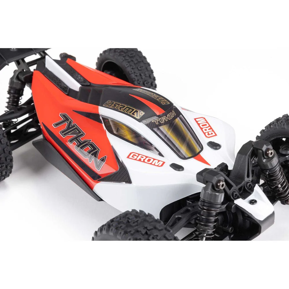 Arrma Typhon Grom 1/18 4x4 RC Buggy Red ARA2106T2 - Image 11