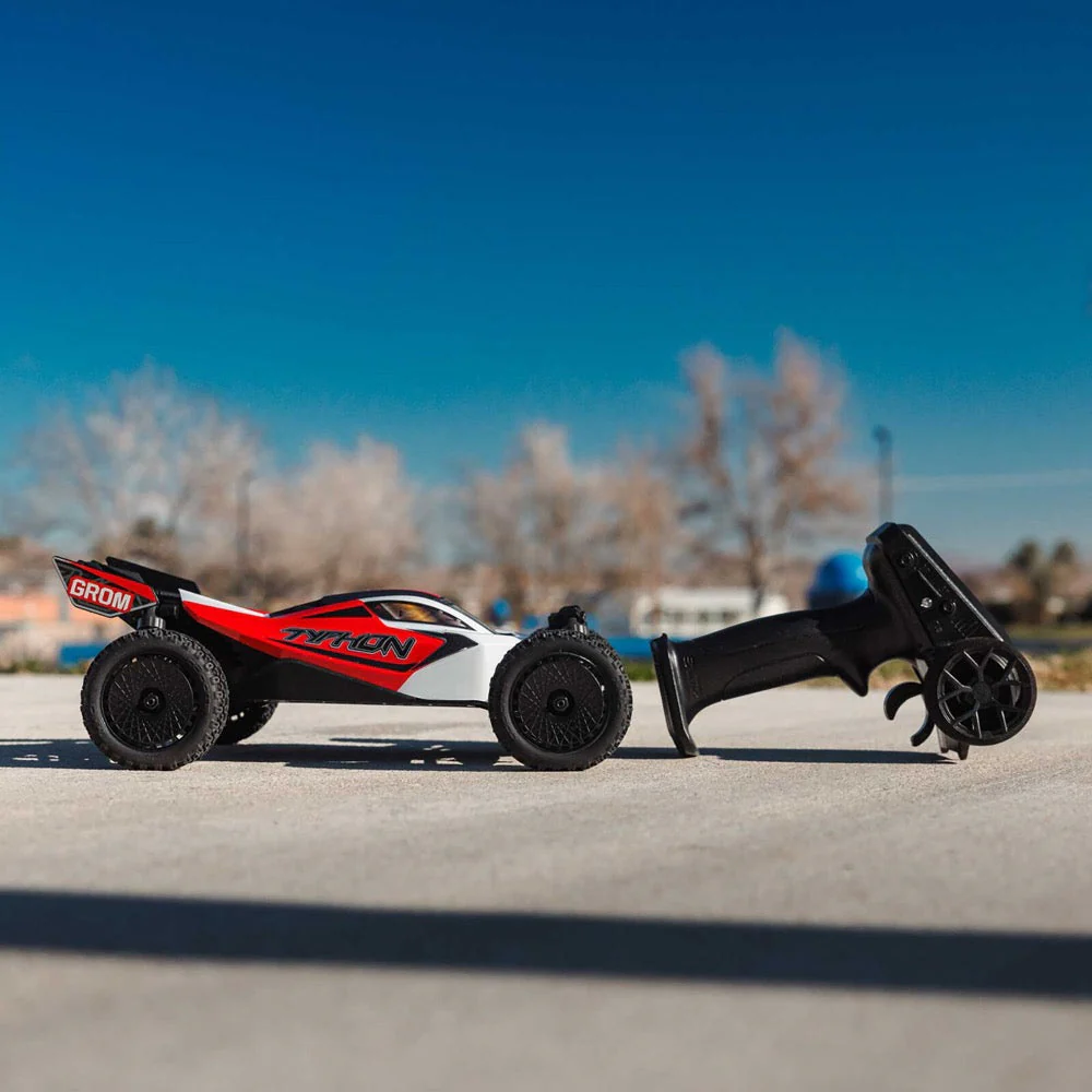 Arrma Typhon Grom 1/18 4x4 RC Buggy Red ARA2106T2 - Image 24