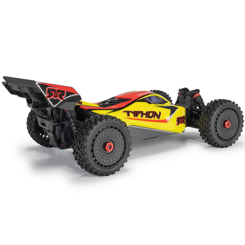 Arrma Typhon MEGA 665 4X4 1/8 Brushed RC Buggy (Yellow) ARA4206V4T2 - Image 6