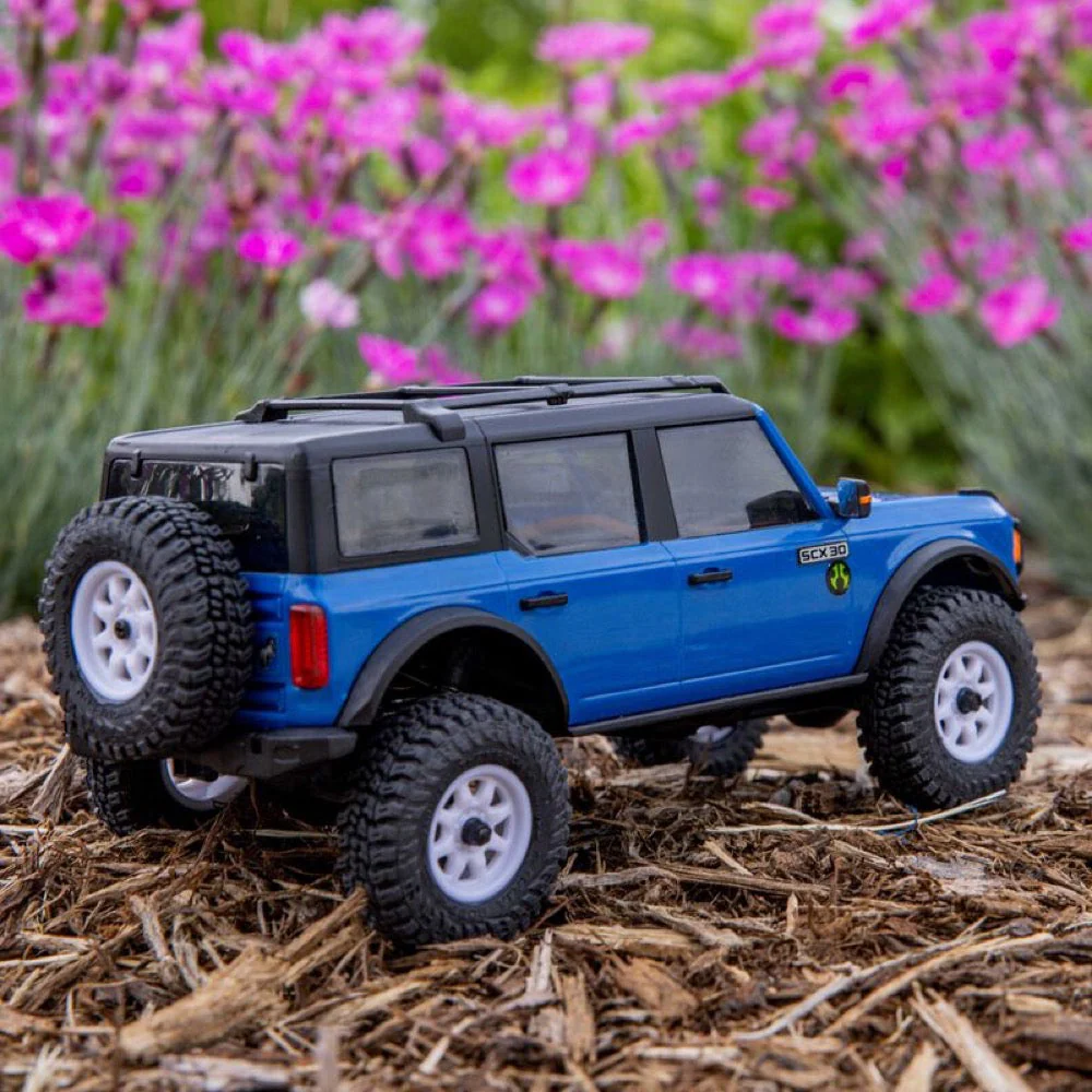Axial 1/30 SCX30 Ford Bronco RC Rock Crawler (Blue) AXI-2048T1 - Image 23