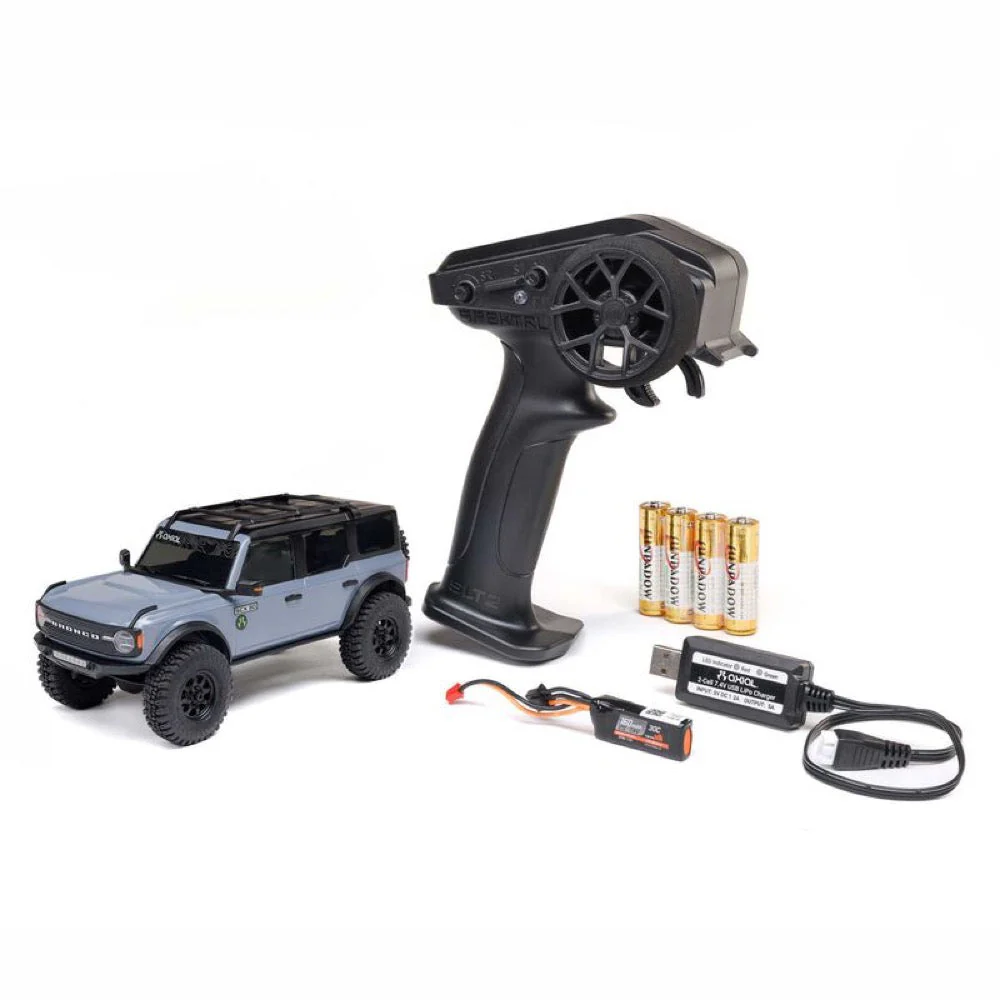 Axial 1/30 SCX30 Ford Bronco RC Rock Crawler (Grey) AXI-2048T2 - Image 2