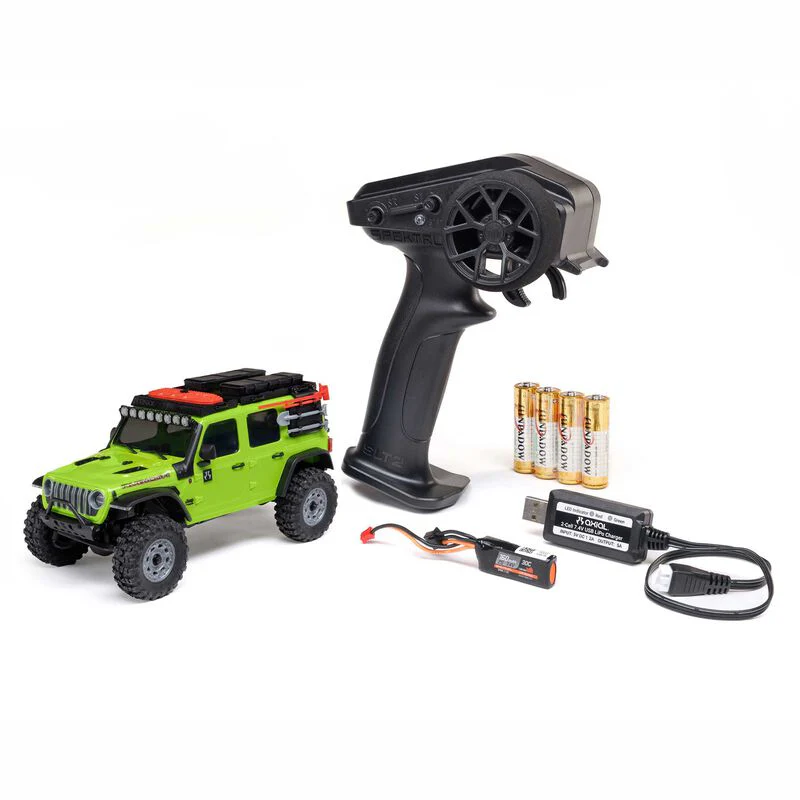 Axial 1/30 SCX30 Jeep Wrangler JLU Brushed RC Rock Crawler (Green) AXI-2261T1 - Image 2