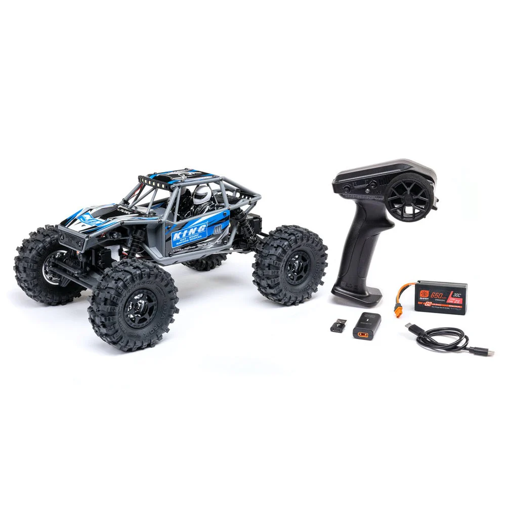 Axial AXI-1750T1 UTB18 Capra 1/18 4WS Rock Crawler RTR Blue - Image 12