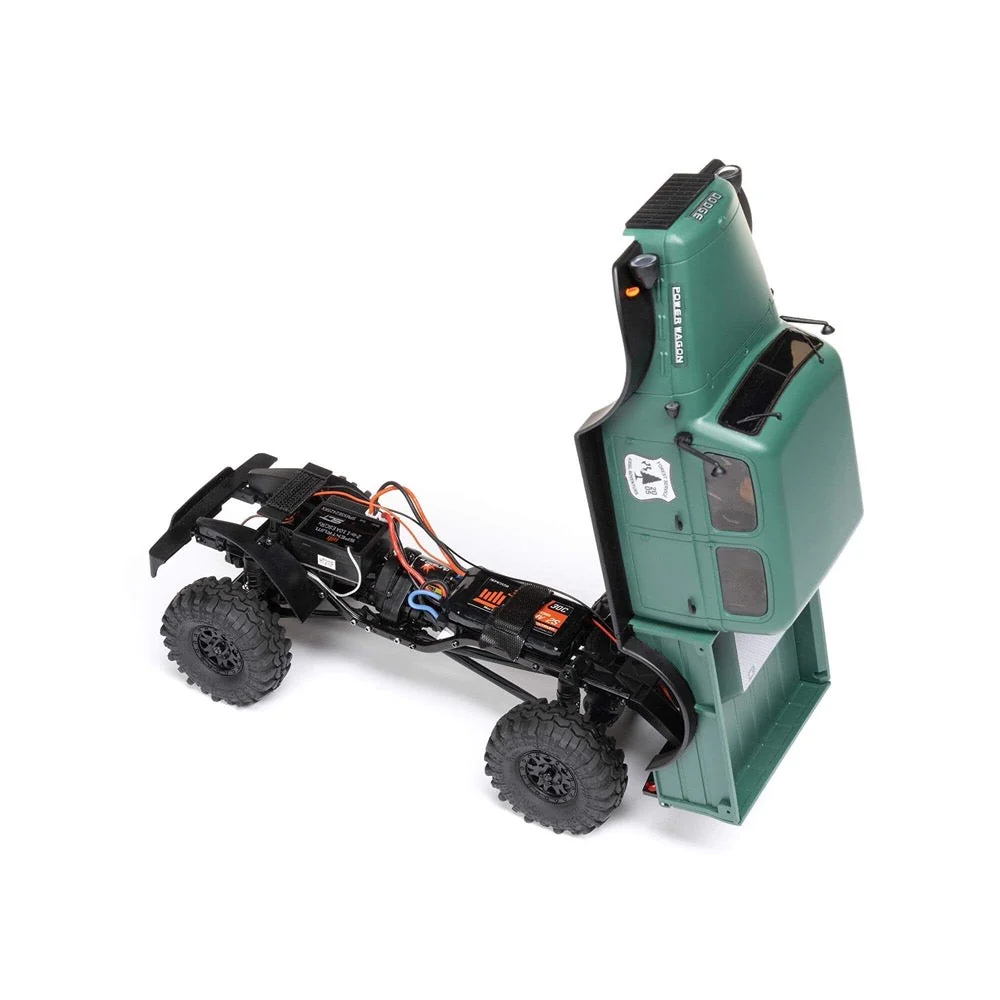 Axial SCX24 40s 4 Door Dodge Power Wagon Rock RC Crawler Green AXI00007T2 - Image 14