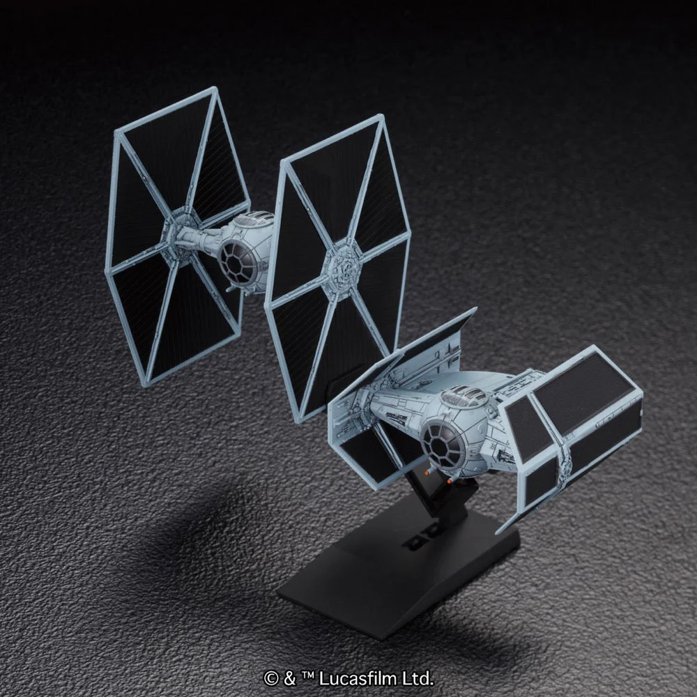 Bandai 5064110 Star Wars Vehicle Model 007 Tie Advanced X 1 and Fighter Set 0214502 - Image 2
