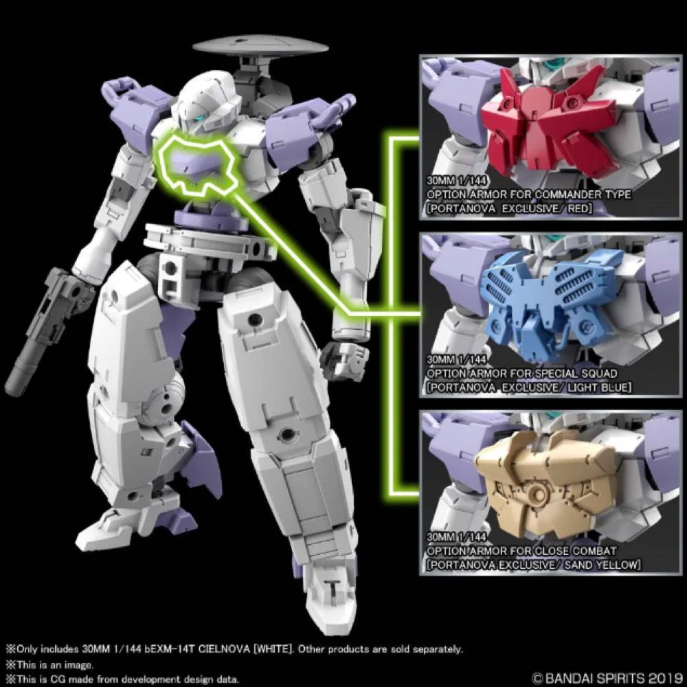 Bandai 5060751 1/144 bEXM-14T Cielnova White 30MM - Image 4