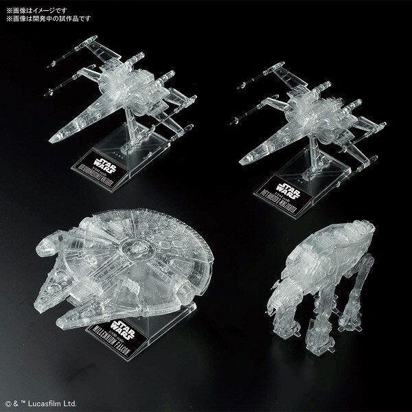 Bandai 5058919 1/144-1/350-1/540 Star Wars The Last Jedi Clear Vehicle Set - Image 2