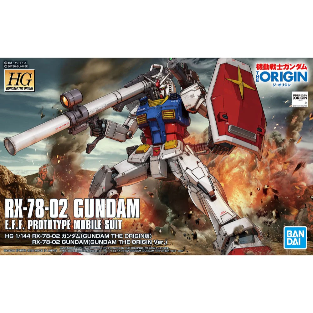 Bandai 5058929 HG 1/144 HG RX-78-02 Gundam The Origin Version Mobile Suit Gundam