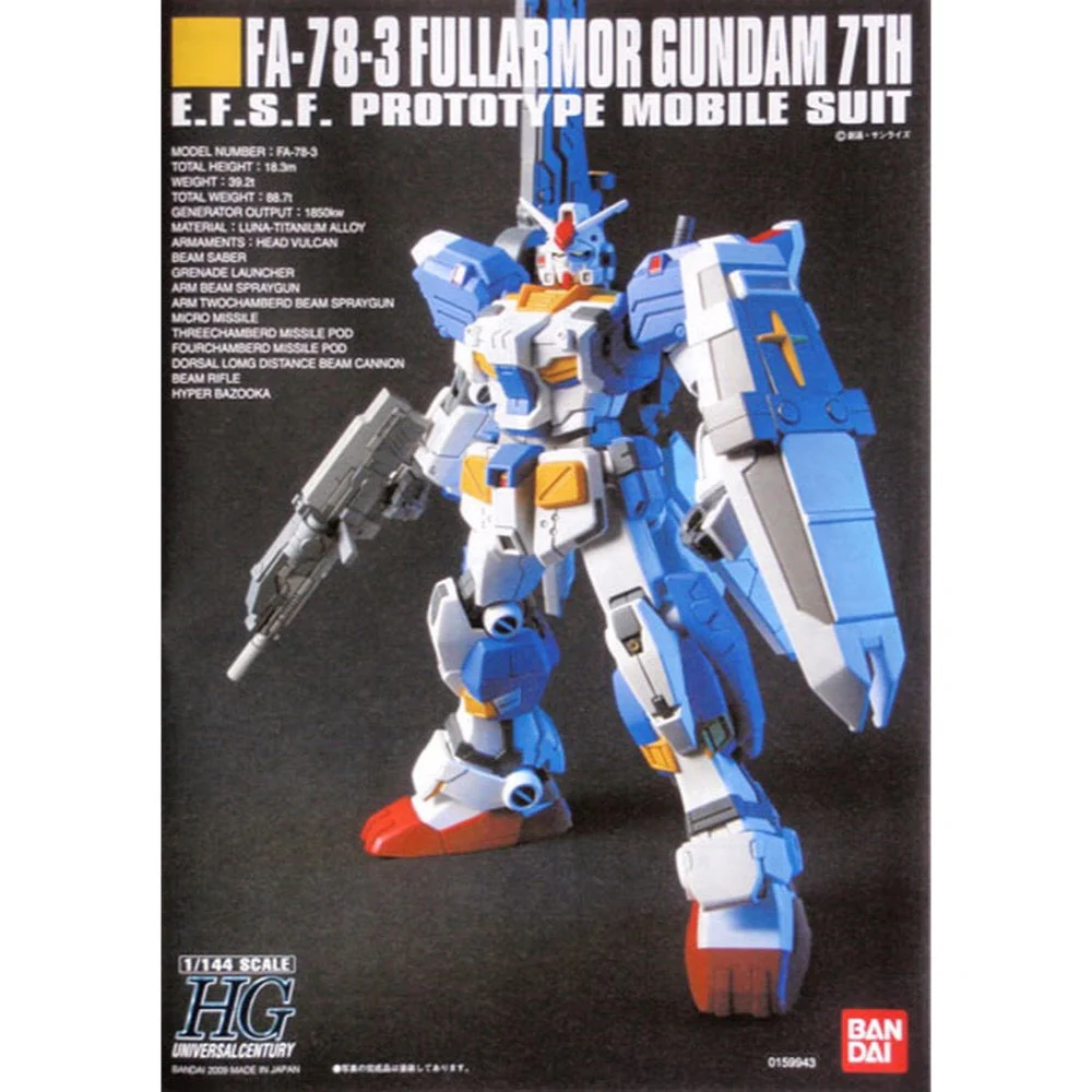 Bandai 5059160 HGUC 1/144 RX-78-3 Full Armor Gundam 7th - Image 8