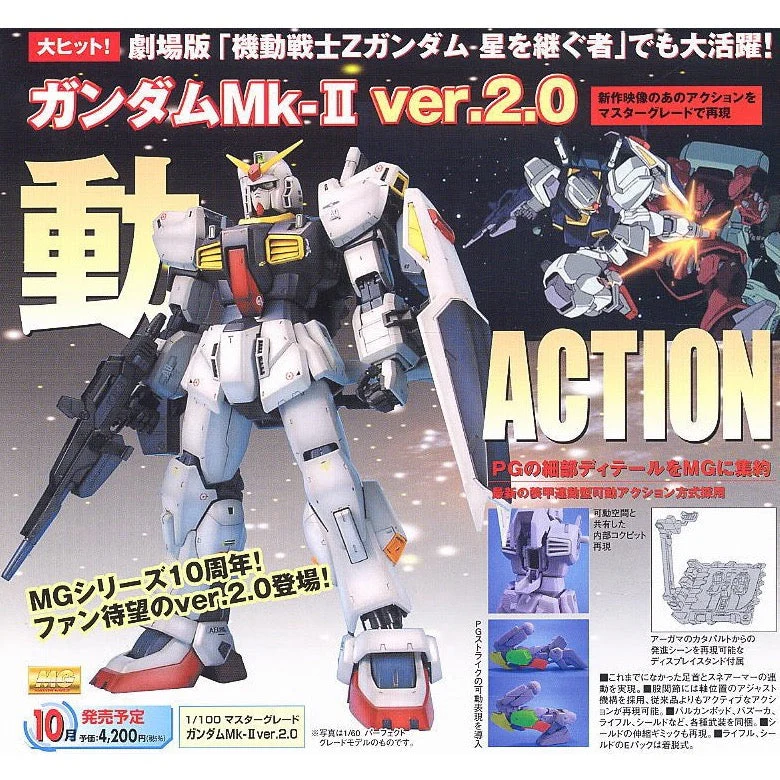 Bandai 5061577 MG 1/100 Gundam Mk-II Ver.2.0 Zeta Gundam - Image 5