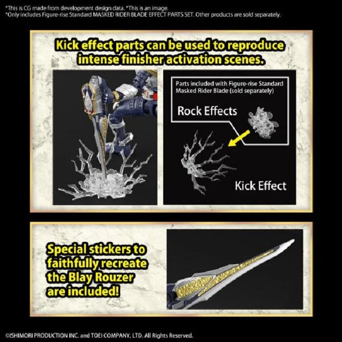 Bandai 5064247 Figure-rise Standard Kamen Rider Blade Effect Parts Set - Image 10
