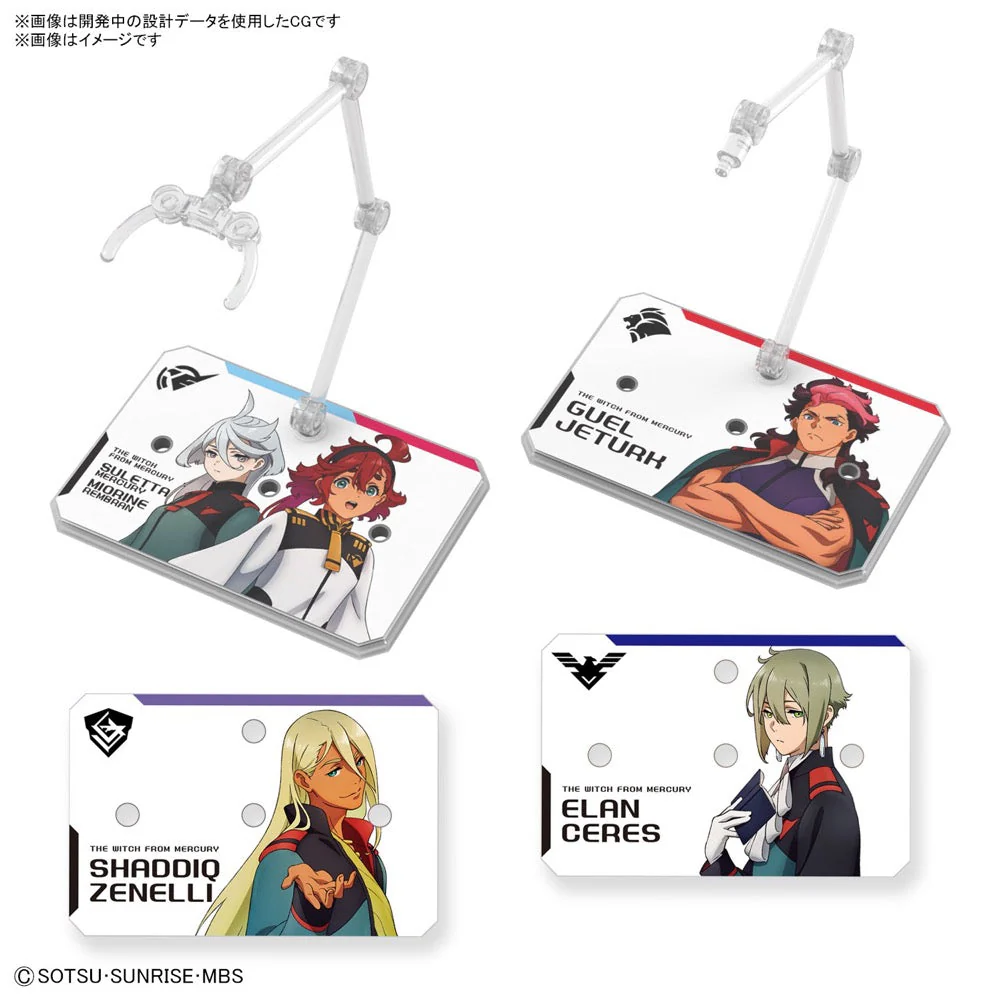 Bandai 5065614 Action Base 6 Clear with Sticker Set Gundam The Witch From Mercury