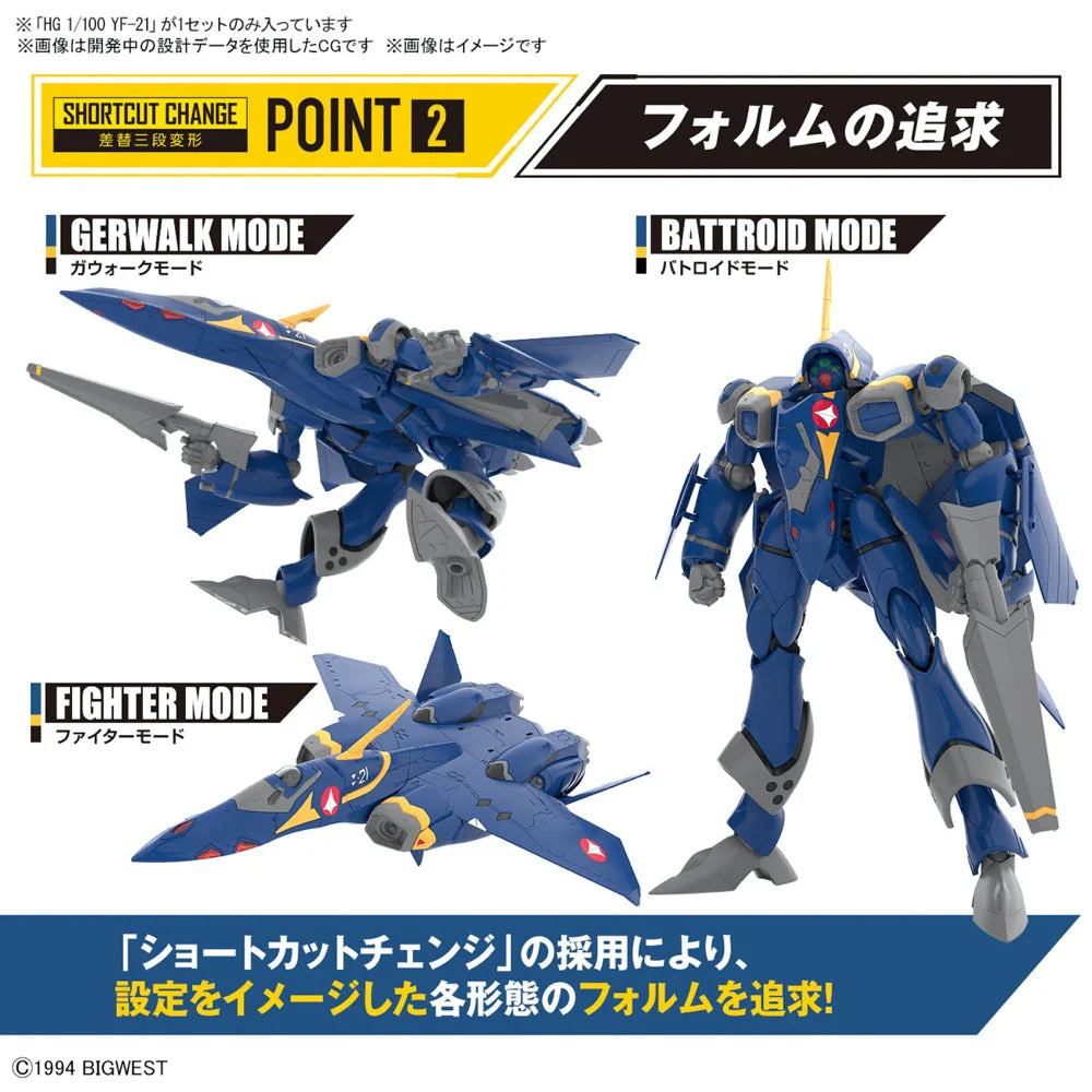 Bandai 50662801 HG 1/100 YF-21 Macross - Image 7