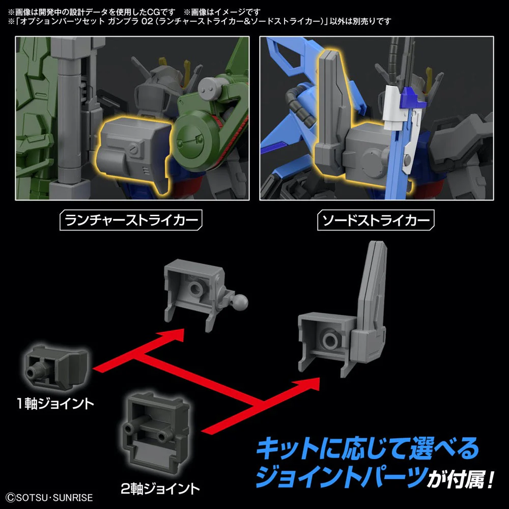 Bandai 5066693 1/144 Option Parts Set Gunpla 02 (Launcher Striker & Sword Striker) - Image 4