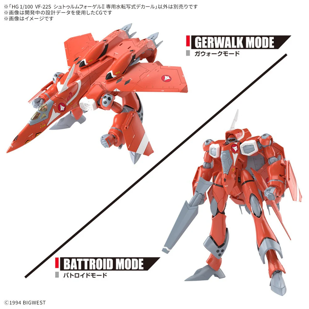 Bandai 5068325 1/100 HG VF-22S Sturmvogel II Water Decals - Image 6