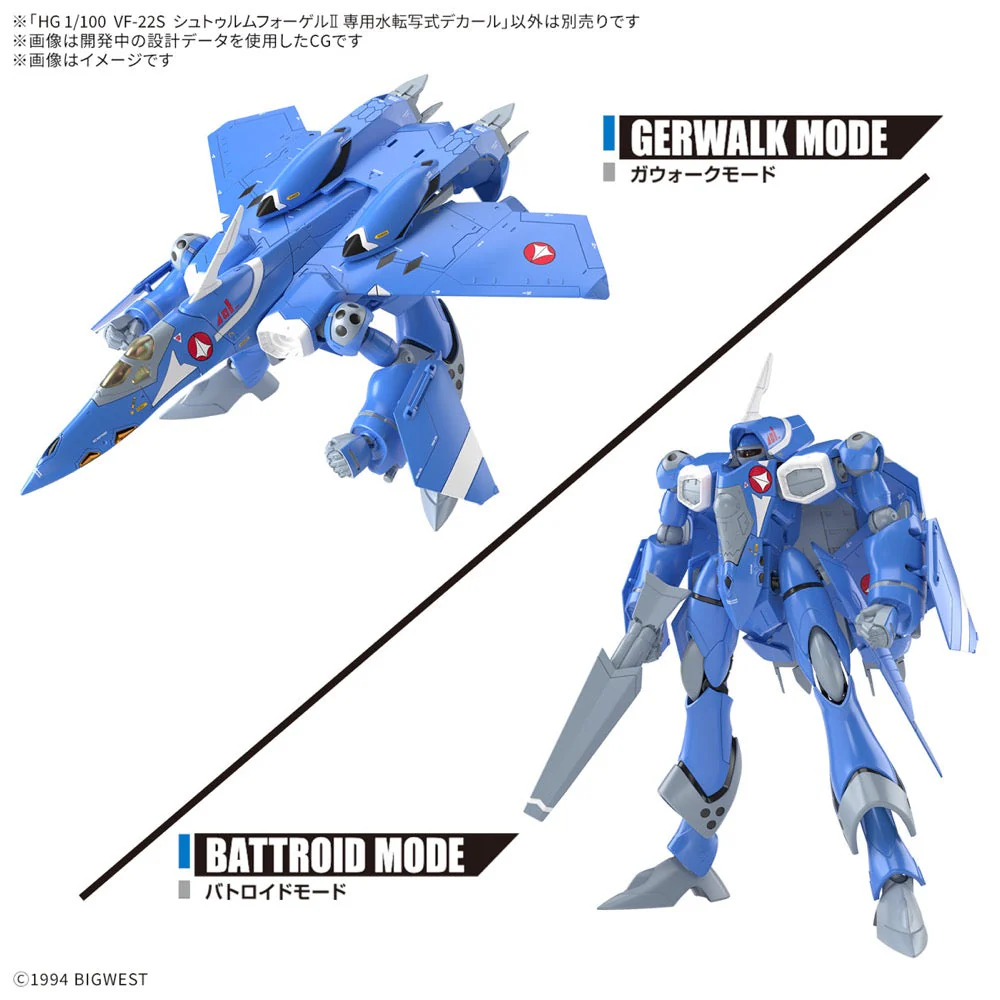 Bandai 5068325 1/100 HG VF-22S Sturmvogel II Water Decals - Image 7
