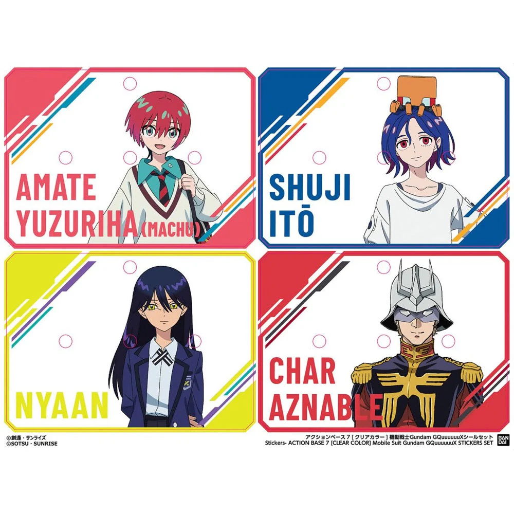 Bandai 5068582 Action Base 7 (Clear Color) Mobile Suit Gundam GQuuuuuuX Sticker Set - Image 2