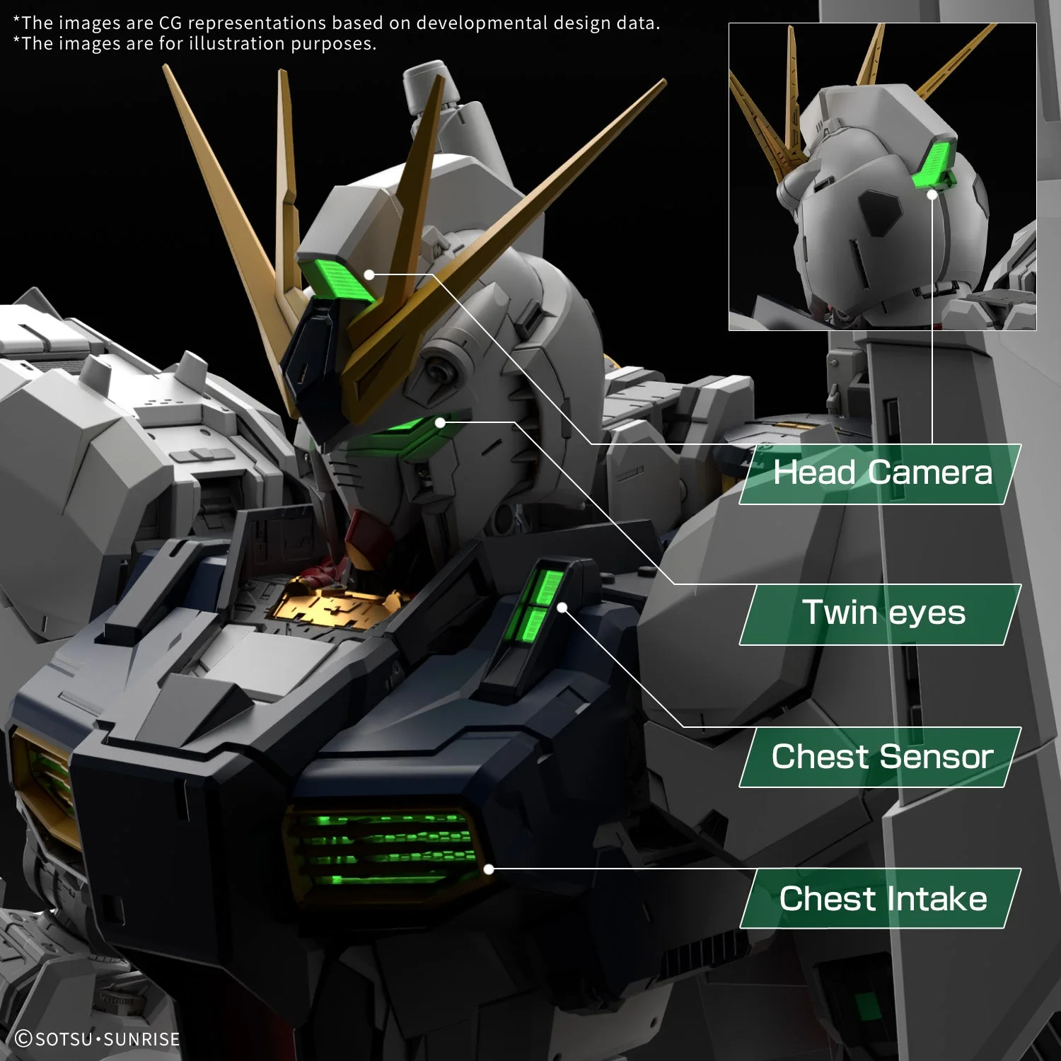 Bandai 5069361 PG Unleashed 1/60 Led Unit For Nu Gundam - Image 4