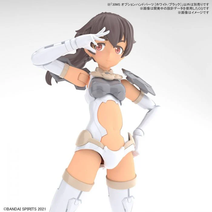 Bandai 5063359 Option Hand Parts White/Black 30MS - Image 7