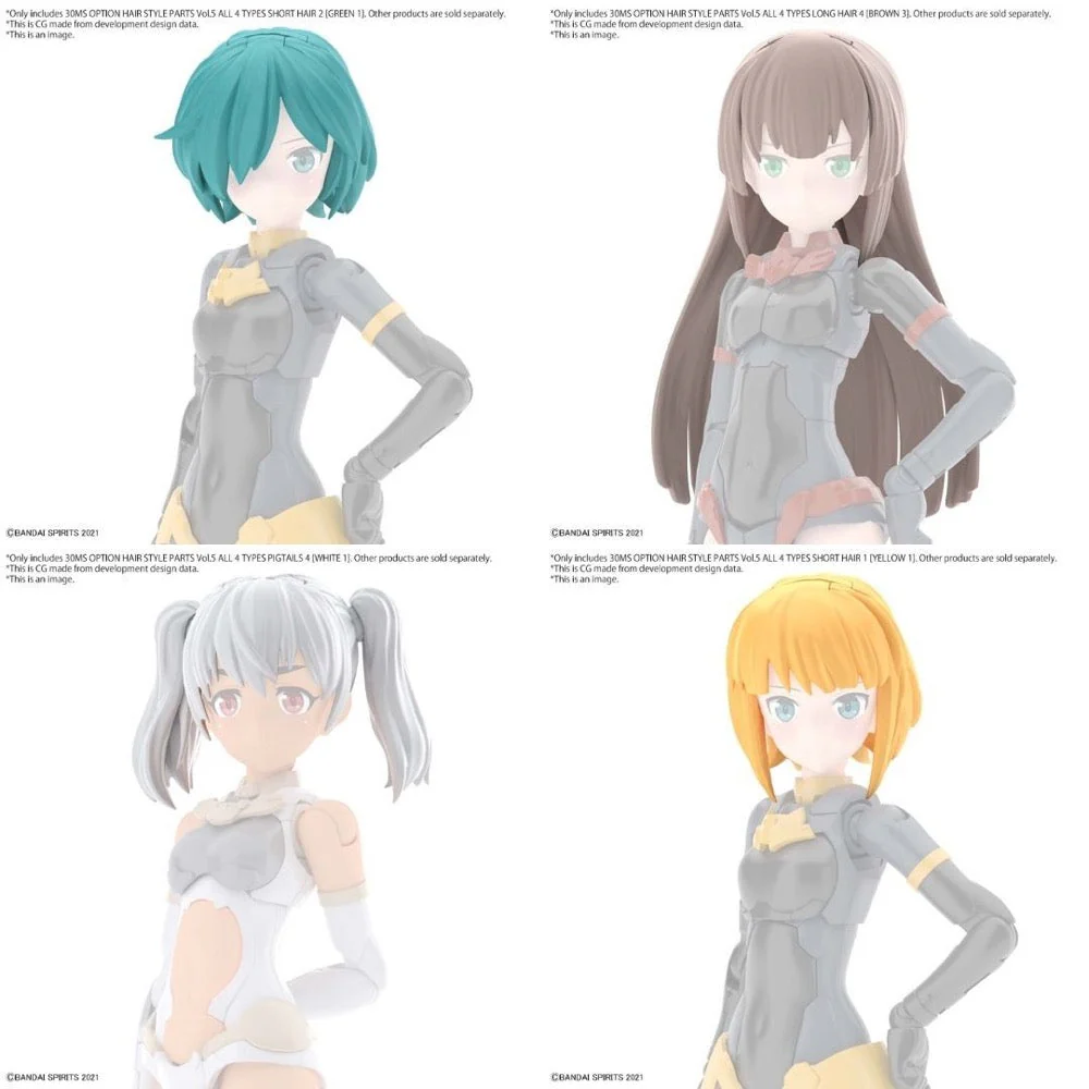 Bandai G5063780 Option Hair Style Parts Vol.5 All 4 Types 30MS - Image 14