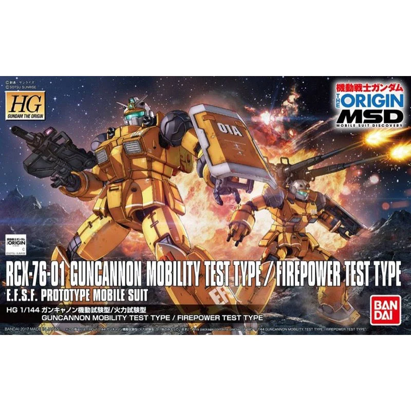 Bandai 5055607 HG 1/144 Guncannon Mobility Firepower Test Type Mobile Suit Gundam The Origin
