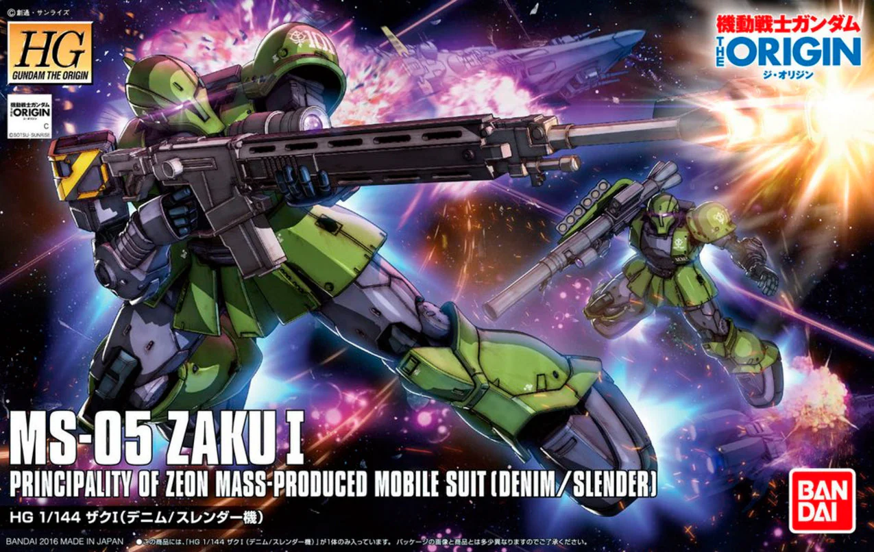 Bandai 5059026 HG 1/144 Zaku Denim/Slender Mobile Suit Gundam The Origin