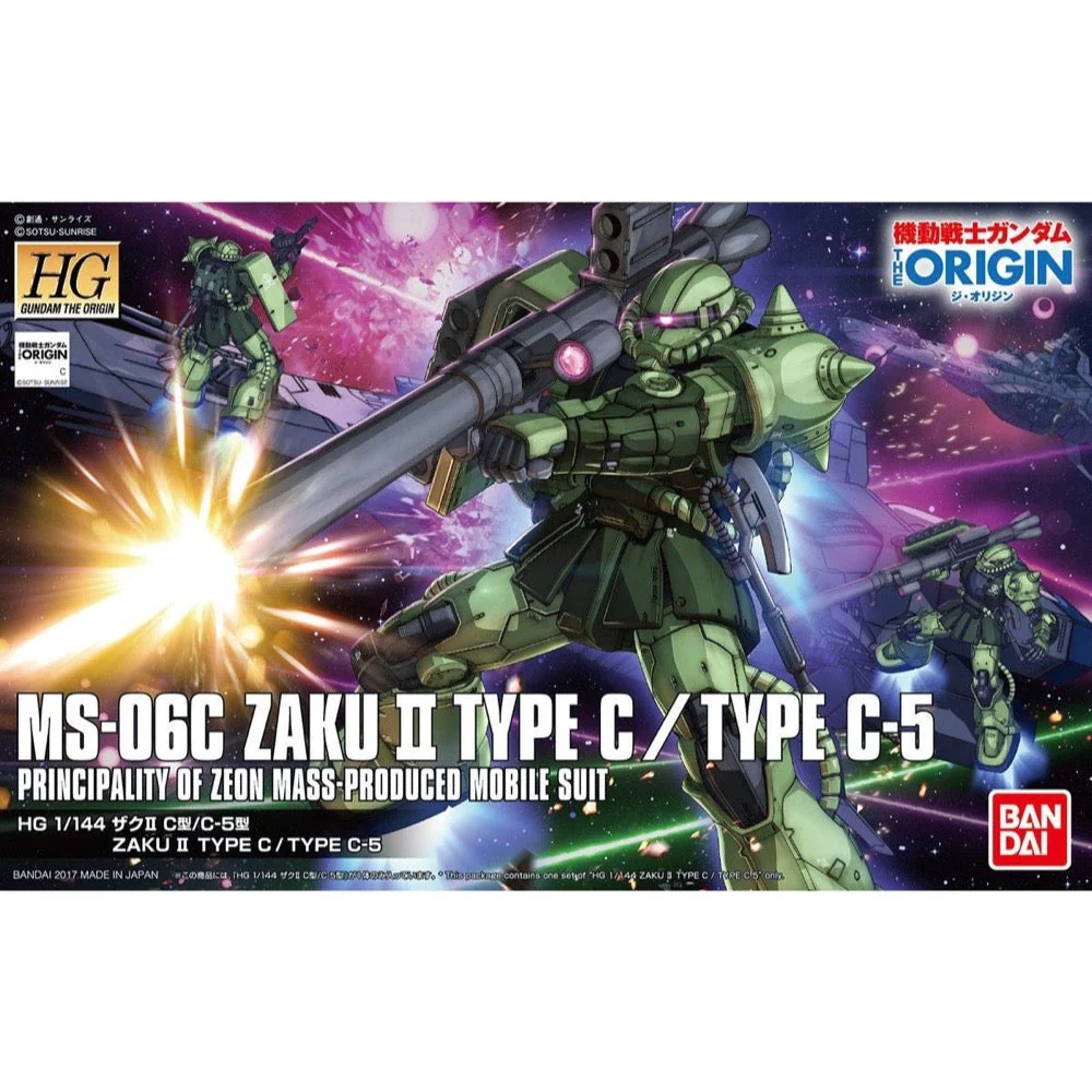 Bandai 5057738 HG 1/144 Zaku II Type C/Type C-5 Mobile Suit Gundam The Origin
