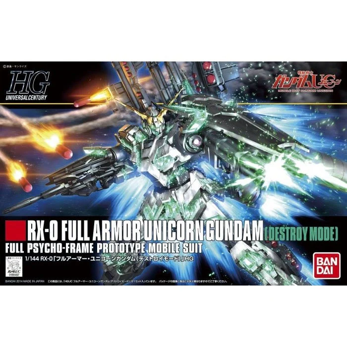 Bandai 5058005 HGUC 1/144 Full Armor Unicorn Destroy Mode Gundam UC