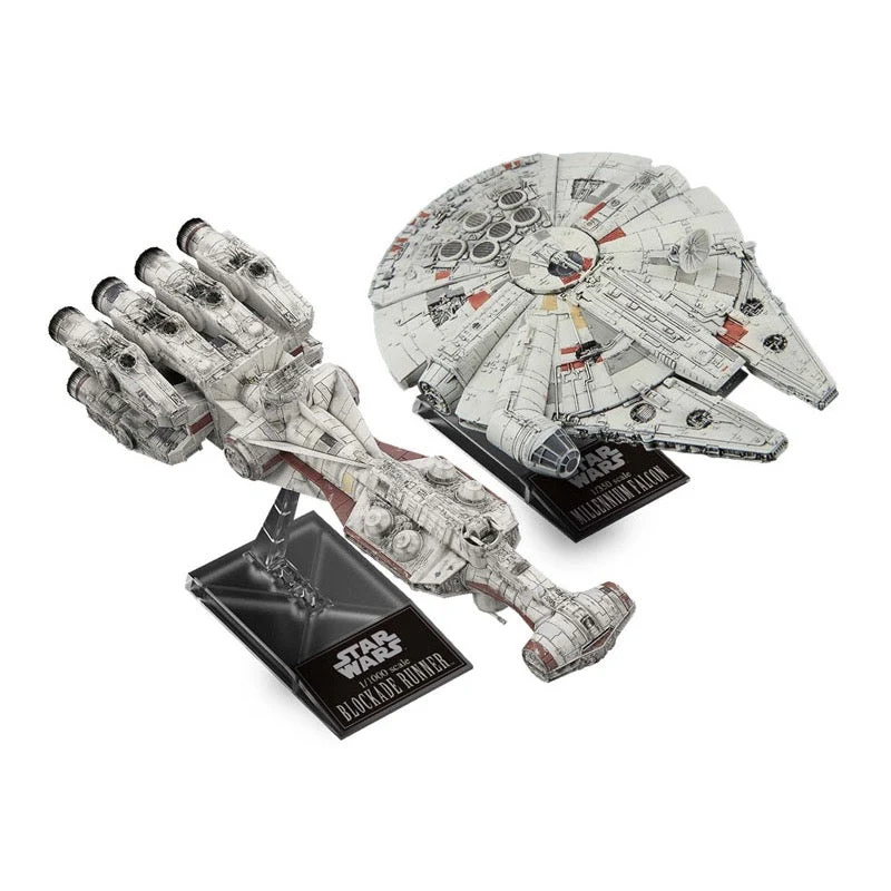Bandai 5055363 Star Wars 1/1000 Blockade Runner and 1/350 Millennium Falcon - Image 2