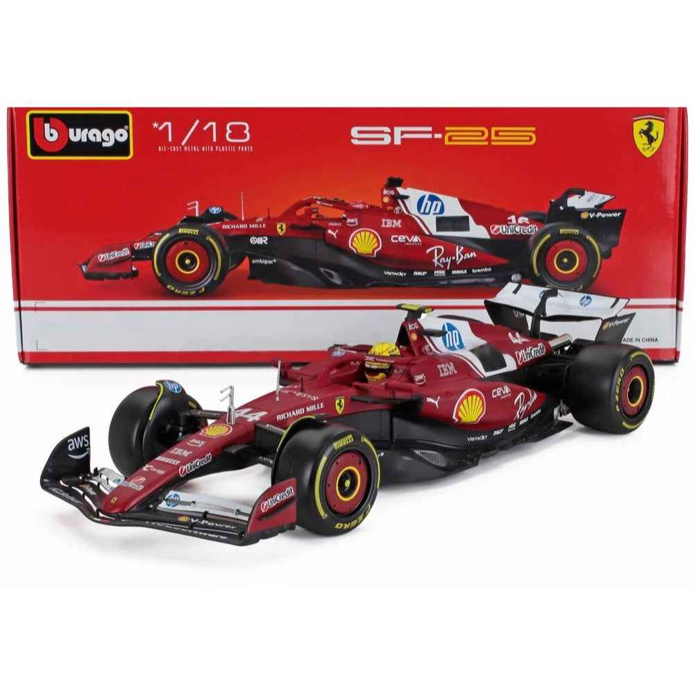 Bburago 16816H 1/18 Ferrari SF-25 No.44 Lewis Hamilton - Image 7