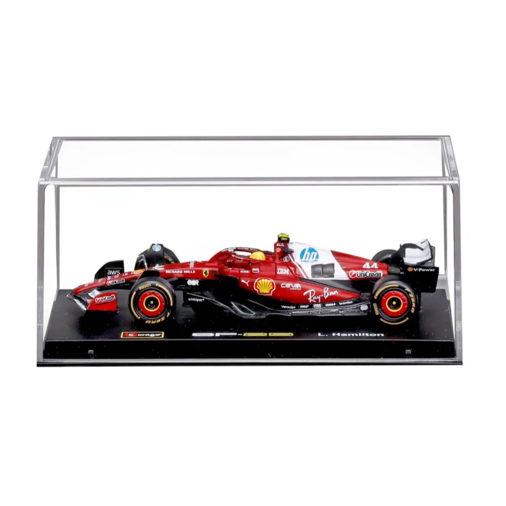 Bburago 36852H 1/43 Ferrari SF-25 No.44 Lewis Hamilton with Helmet and Showcase - Image 6
