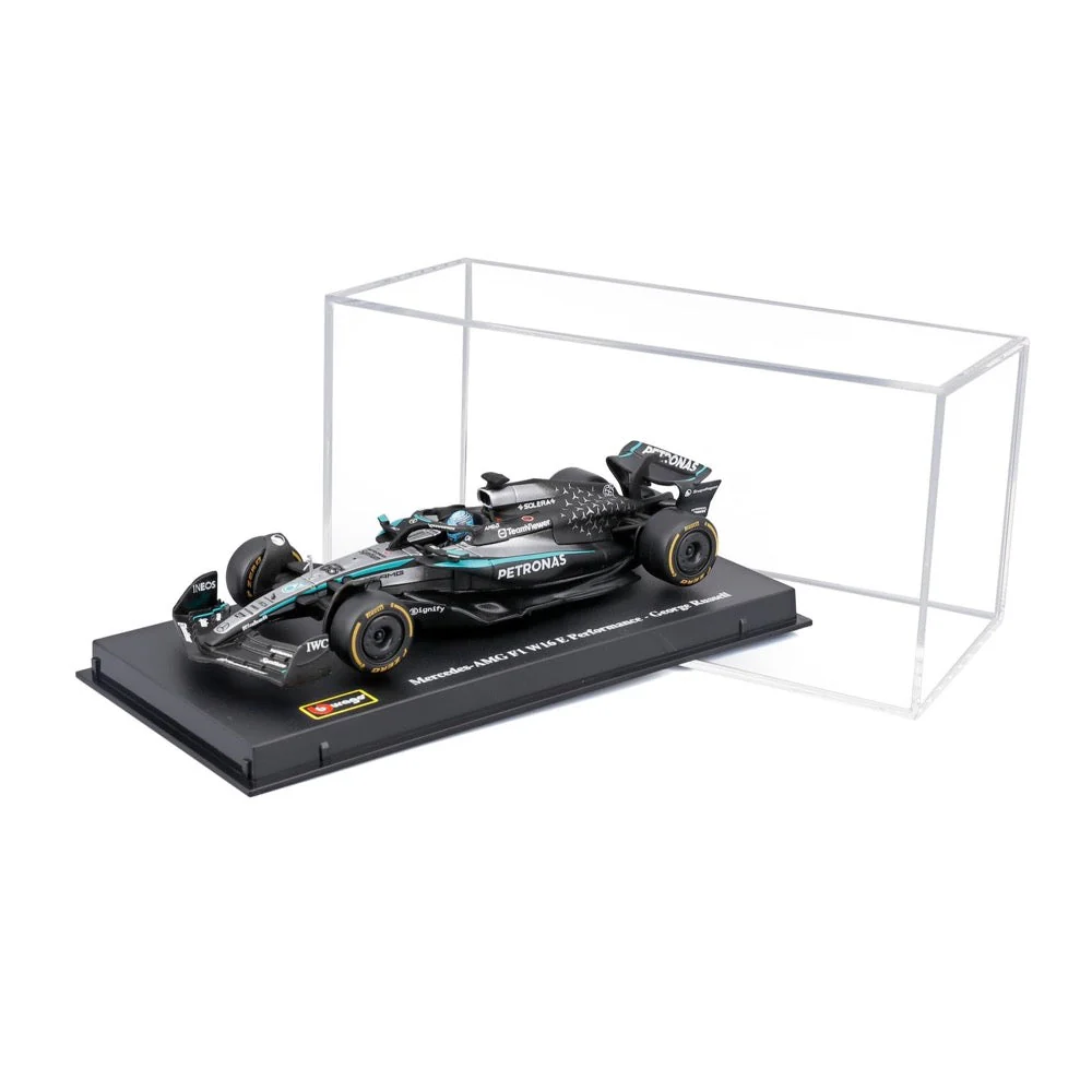 Bburago 38238R 1/43 Mercedes W16 No.63 George Russell with Helmet and Showcase - Image 3