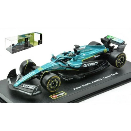 Bburago 38251S 1/43 Aston Martin AMR 25 No.18 Lance Stroll with Helmet and Showcase - Image 4