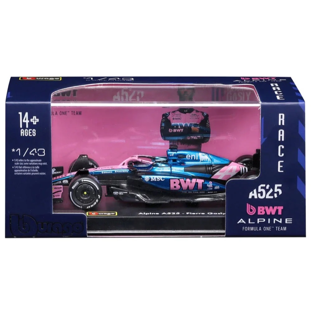 Bburago 38257G 1/43 BWT Alpine A525 No.10 Pierre Gasley - Image 5