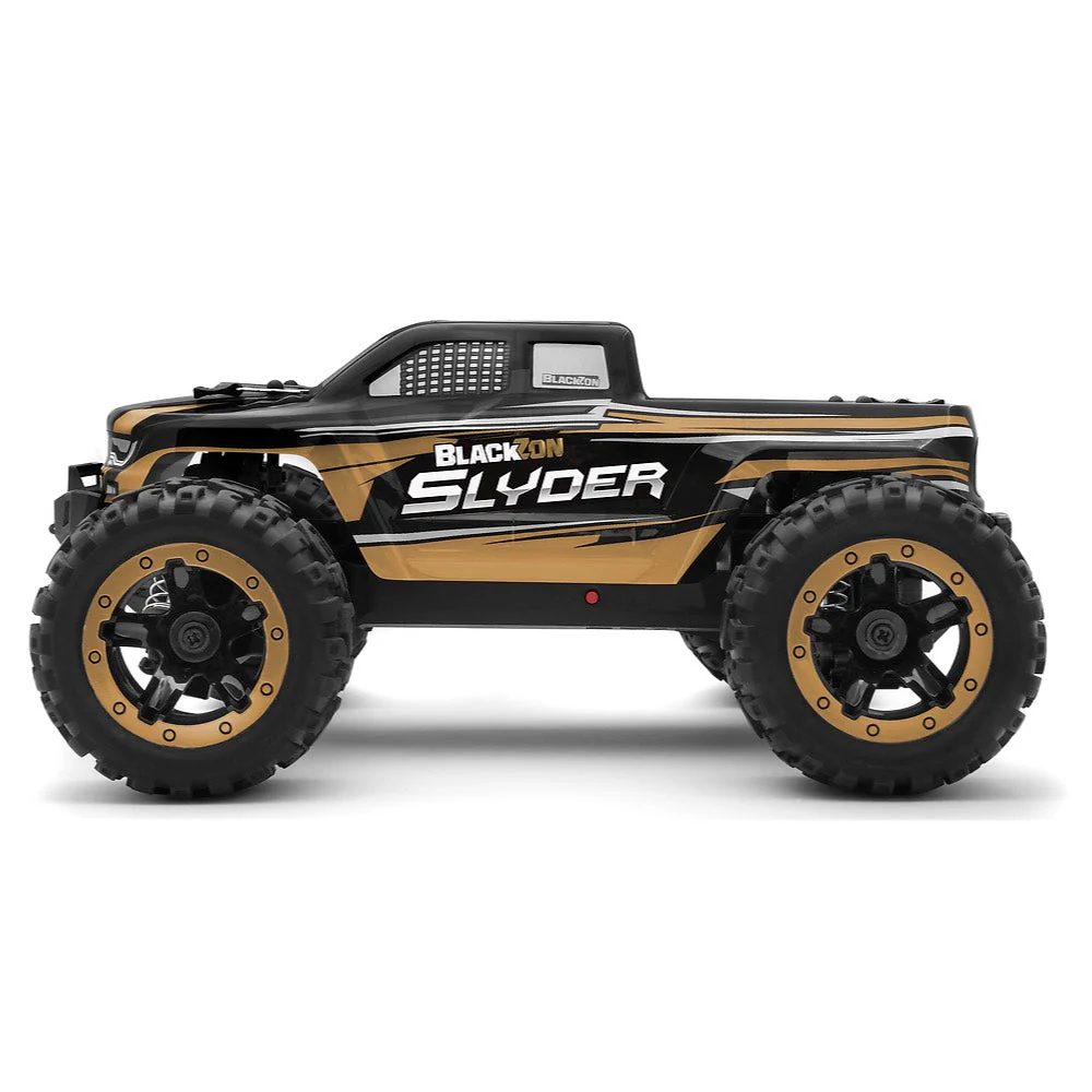 BlackZon Slyder MT 1/16 4WD Brushed Electric RC Monster Truck Gold BZ540101 - Image 4