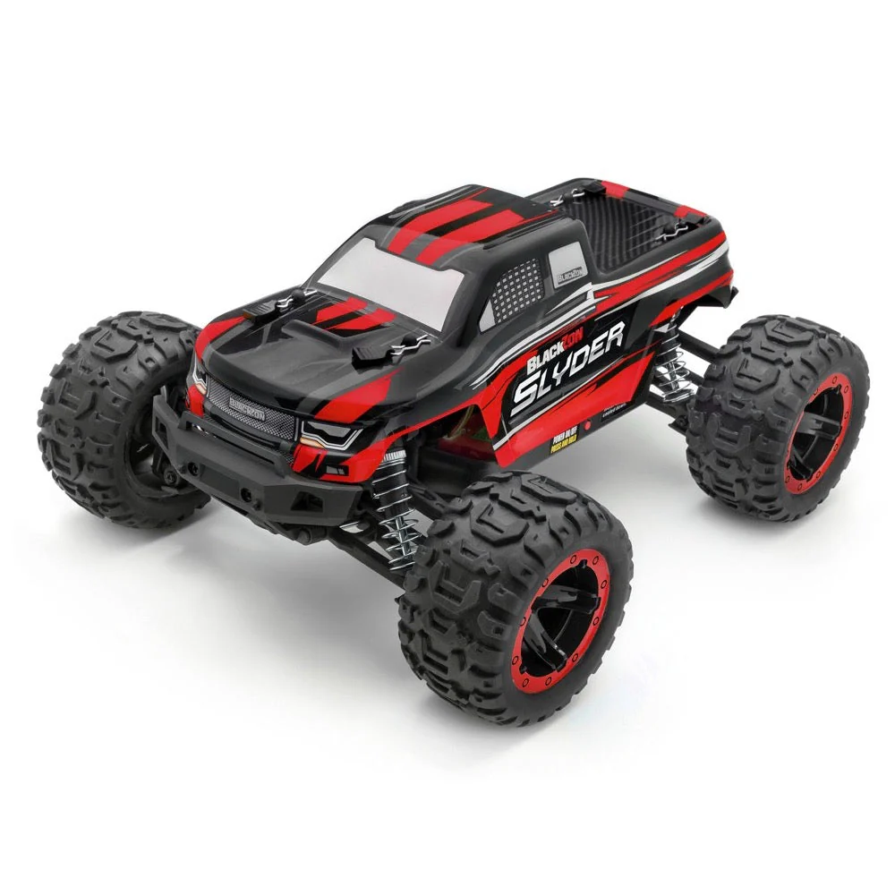 BlackZon Slyder MT 1/16 4WD Brushed Electric RC Monster Truck Red BZ540098 - Image 2