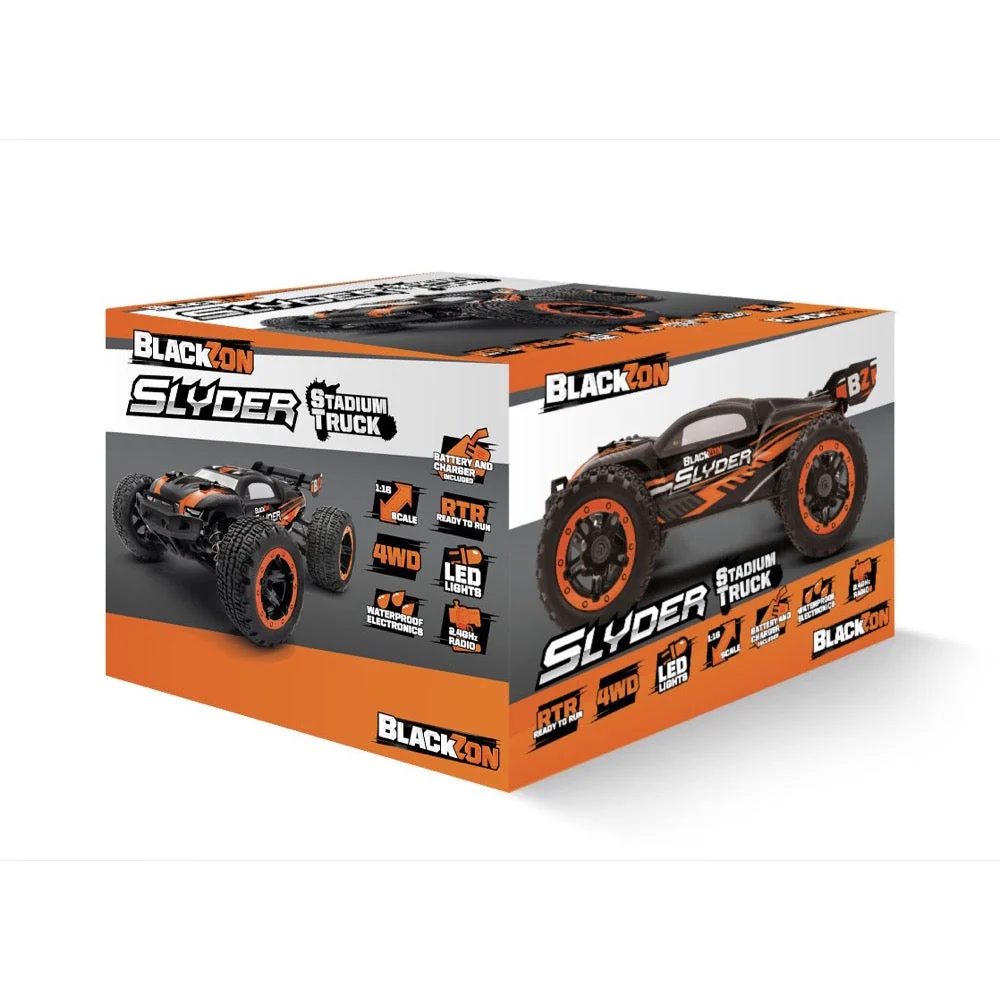 BlackZon Slyder ST 1/16 4WD Brushed Electric RC Stadium Truck Orange BZ540097 - Image 5