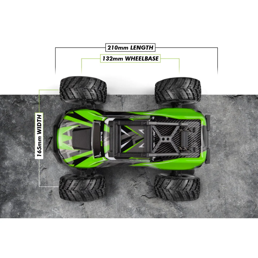 Blackzon BZ540300 Spryte MT 1/20 4WD Electic Monster Truck Green - Image 9