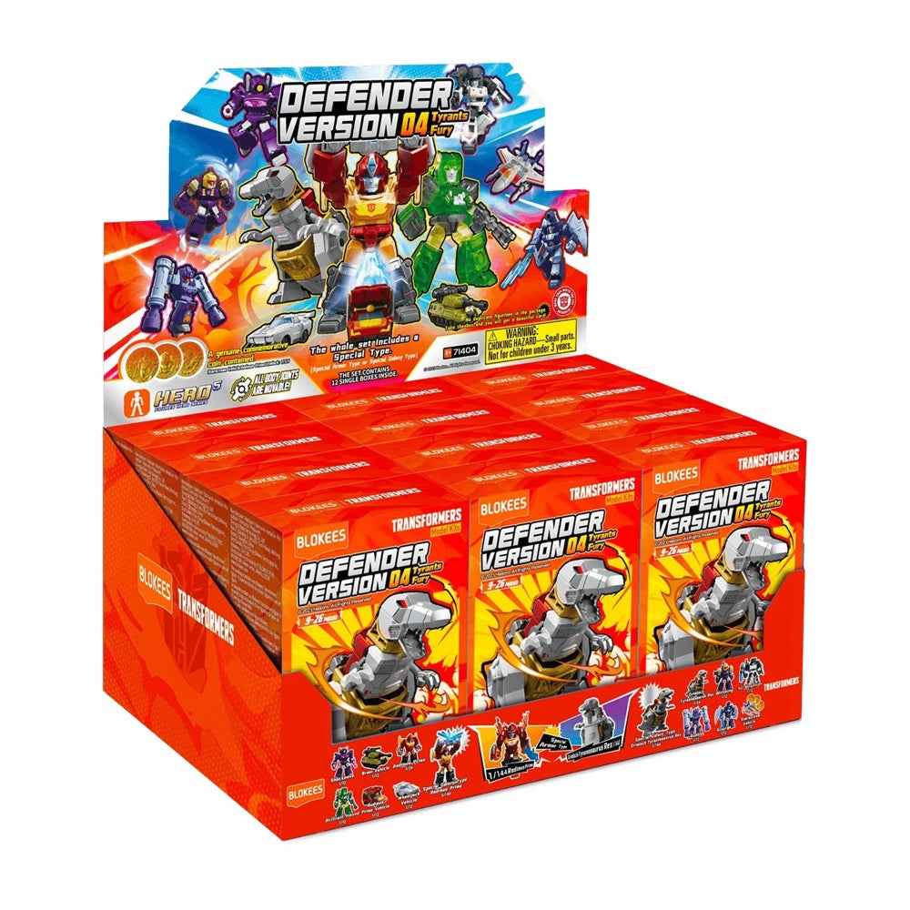 Blokees 71404 Transformers Defender Version 04 Tyrants Fury Blind Box (1 Random Figure)