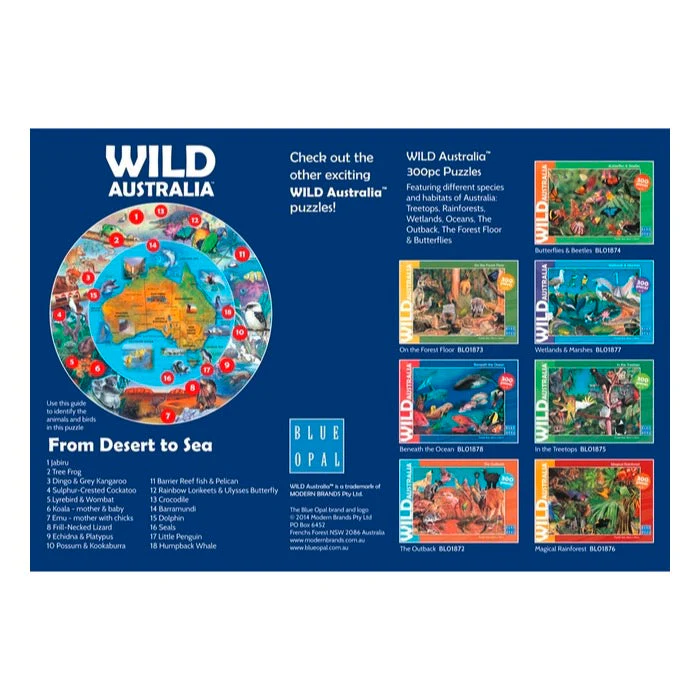 Blue Opal 01976 Wild Australia From Desert to Sea Puzzle 100pc Jigsaw Puzzle - Image 2