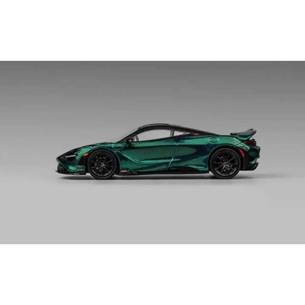 CM Model 64-765LT-19 1/64 Mclaren 765LT Chrome Green Full Carbon - Image 6