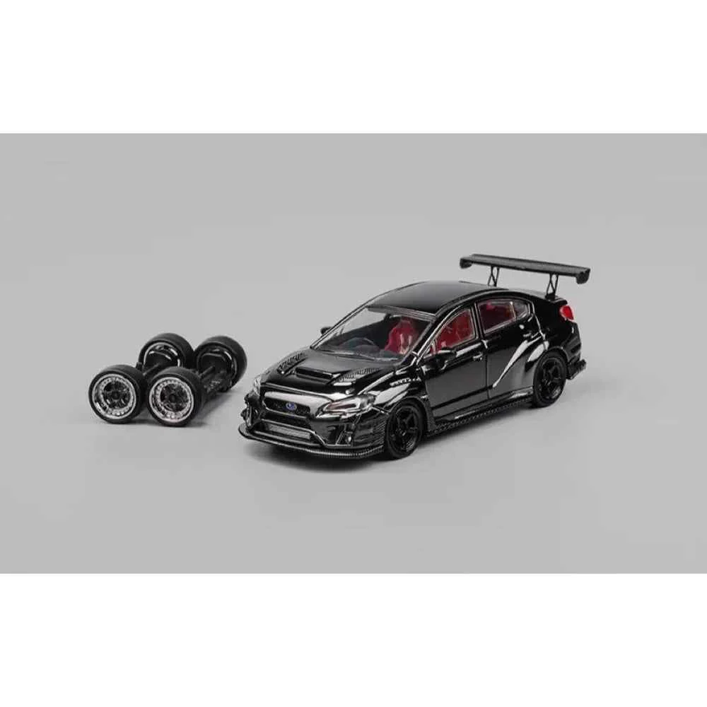 CM Model 64-STI-06 1/64 Subaru Varis WRX STI Wide Body 1.0 Chome Black - Image 3