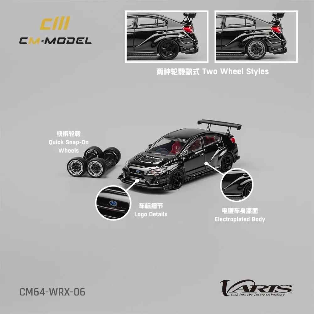 CM Model 64-WRX-06 1/64 Subaru Varis Wide Body 2.0 Chome Black - Image 8