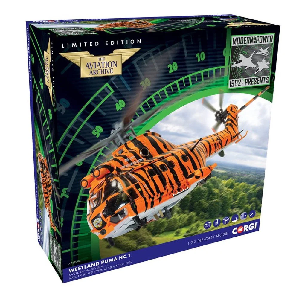 Corgi AA27006 1/72 Westland Puma HC-1 NATO Tiger Meet livery RIAT 2005