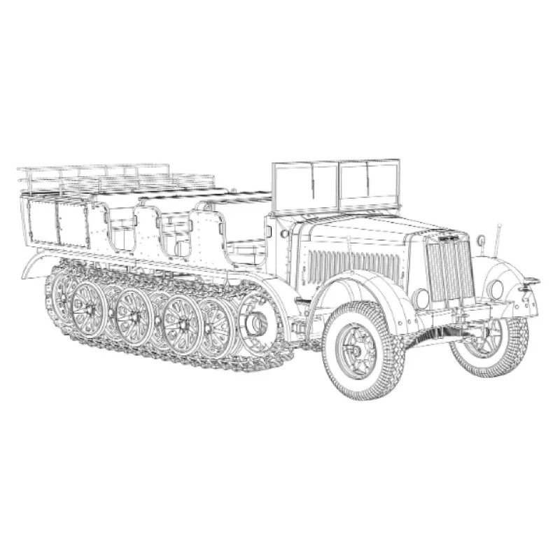 Das Werk 35037 1/35 Mtl. Zgkrwg. 8t, Sd.Kfz. 7 with Crew - Image 4