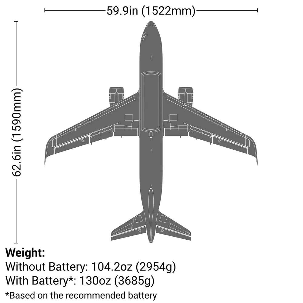 E-Flite EFL-1493 Airbus A320neo 1.5m Airliner Twin 64mm EDF BNF Basic - Image 27