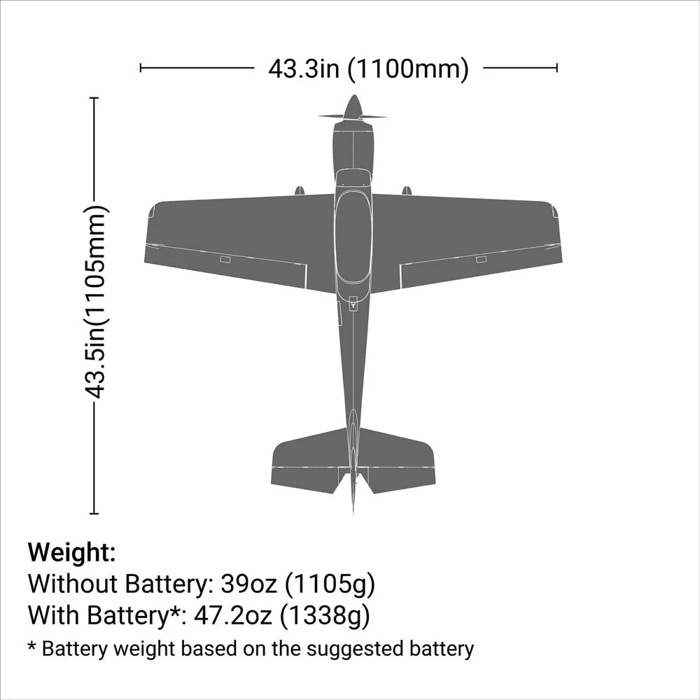 E-Flite EFL10750 Sportix 1.1m RC Plane BNF Basic - Image 19