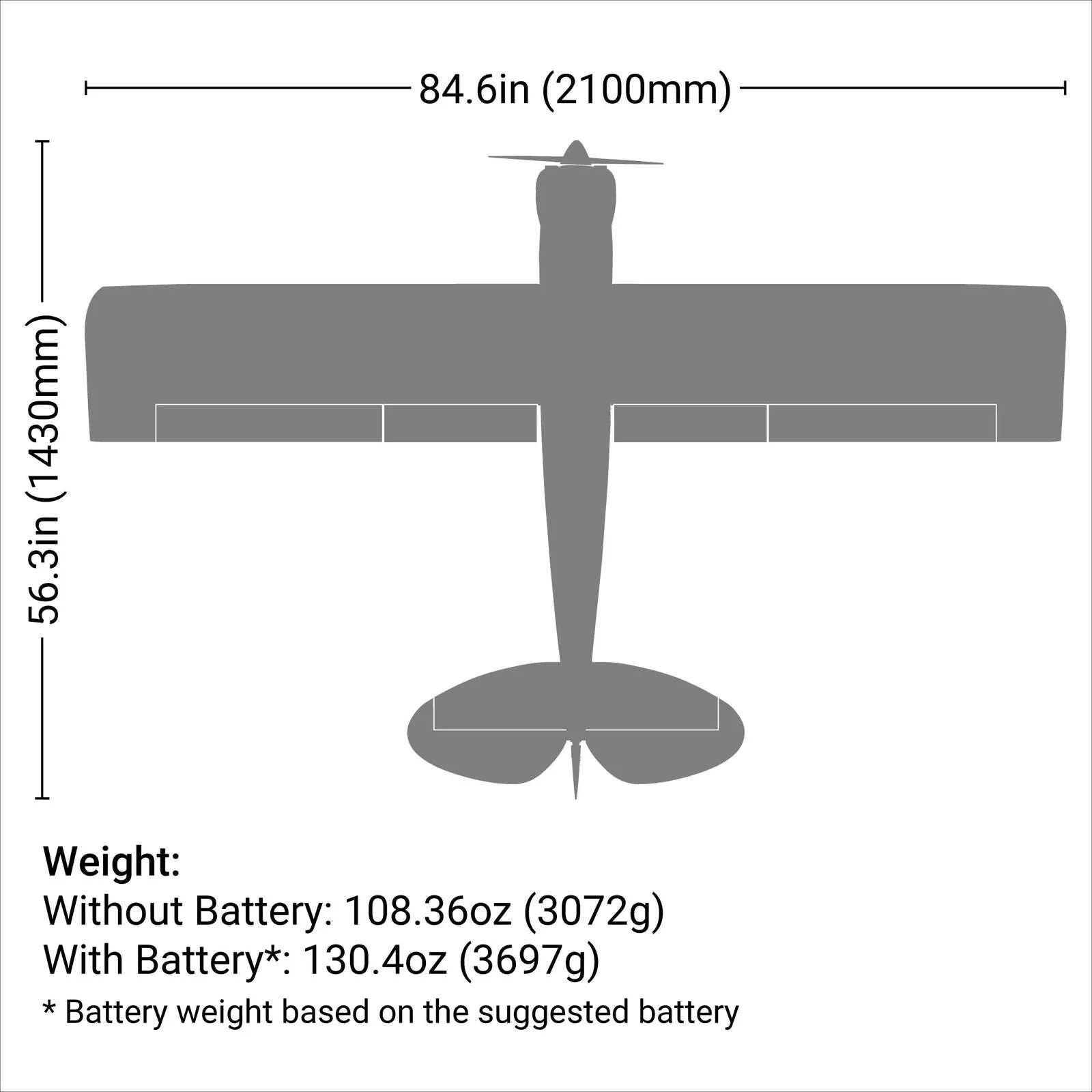 E-Flite EFL124500 Carbon-Z Cub SS 2.1m BNF Basic EFL124500 - Image 22