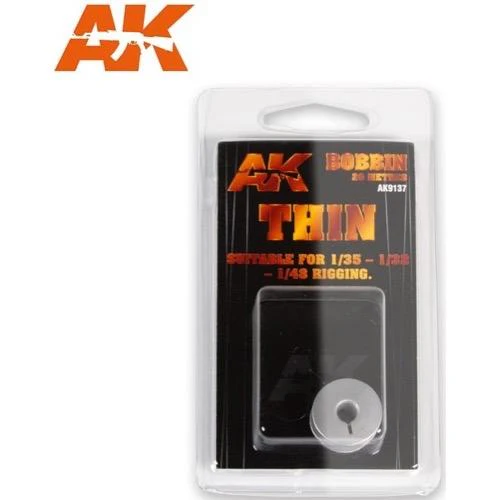 AK Interactive 9137 Elastic Rigging Thread Bobbin Thin
