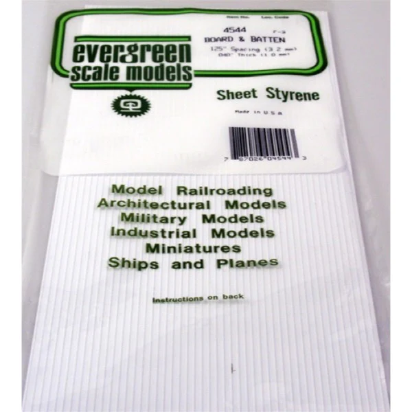 Evergreen 04544 Styrene Board And Batten Sheet 0.125 x 6 x 12in / 3.2mm x 15cm x 30cm - 1 - Image 2